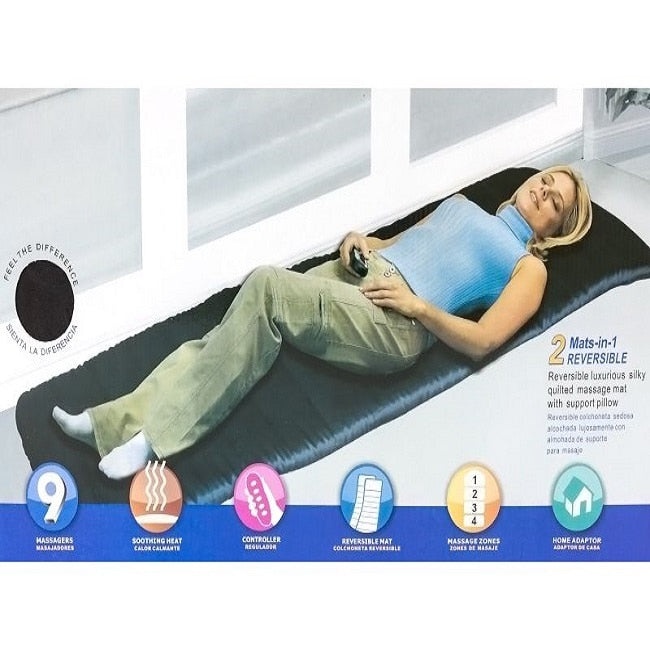 Saltea reversibila pentru masaj cu 9 zone de masaj si incalzire, 30W, negru - 3 | YEO