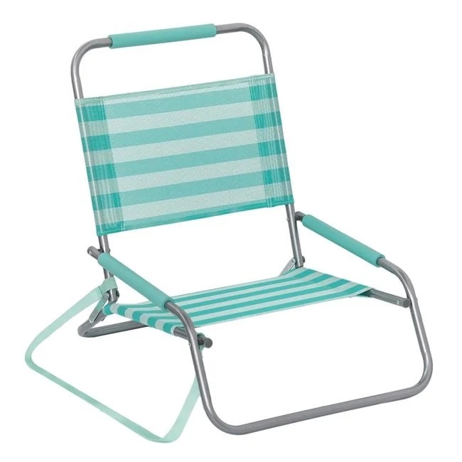 Scaun Pliabil pentru Plaja, cu Manere, 51x60x62cm, Turcoaz