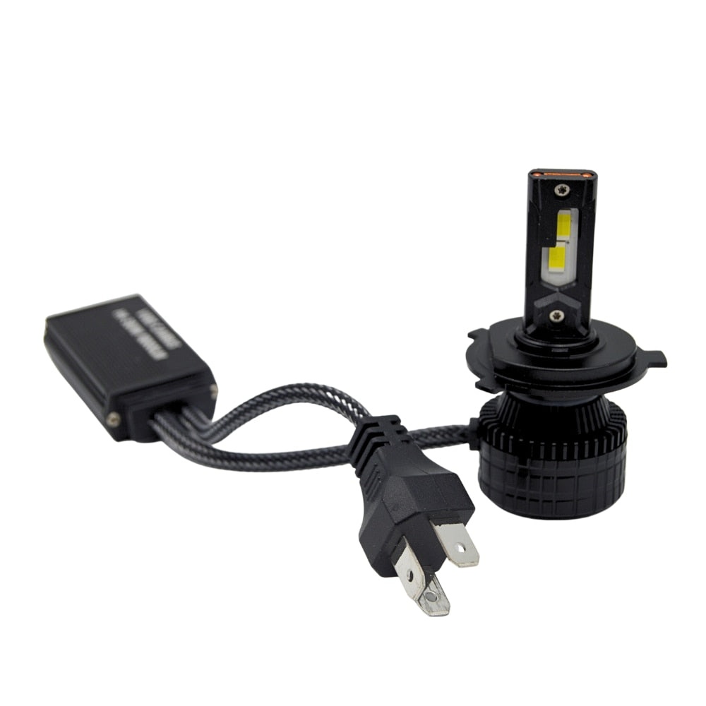 Set 2 becuri LED H4 V80, Canbus, putere 220W, 12000Lm, lumina alba-rece - 1 | YEO