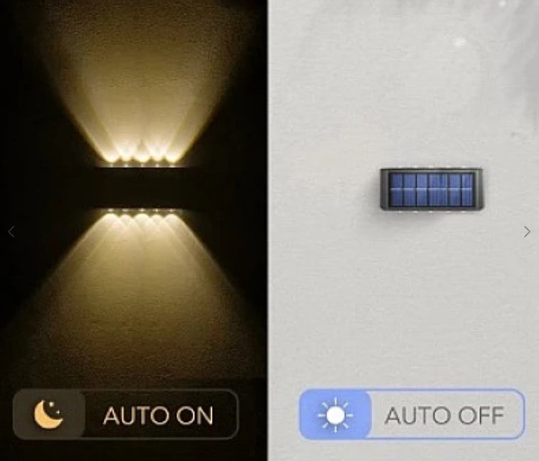 Set 2 Lampi Solare de Perete cu 5 led Iluminare Sus Jos - 3 | YEO