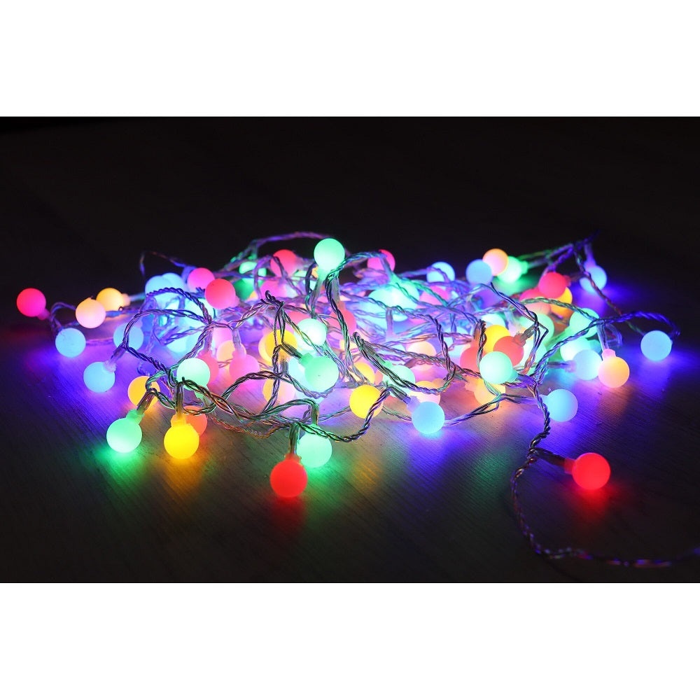 Set cu 3 Instalatii Luminoase pentru Craciun, 3 x 5m, 3 x 25 LEd-uri, Alimentare la Retea, Lumina Multicolora