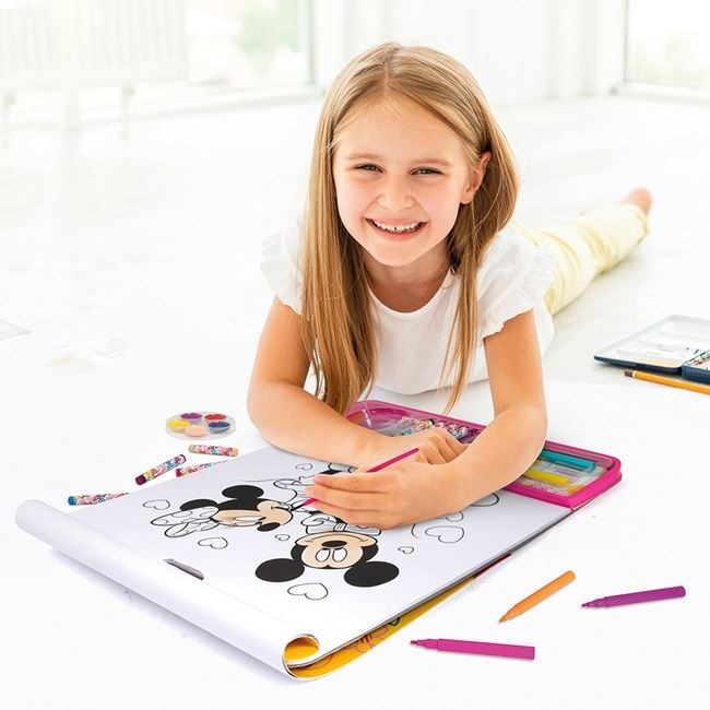 Set de Colorat bloc mare, 5 în1, model Minnie, cu Accesorii, 3ani+, 35x1x42 cm - 2 | YEO
