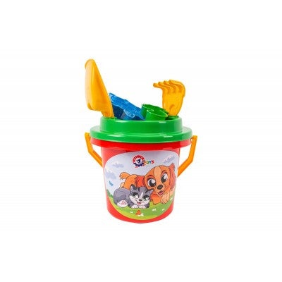 Set de joaca cu galeata, autocolant si accesorii pentru nisip - 1 | YEO