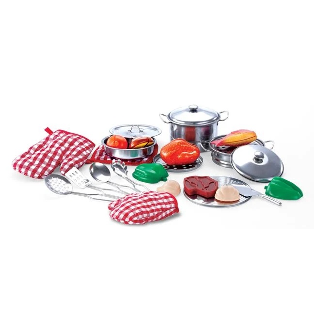 Set de joaca cu ustensile de bucatarie, 23 piese, din plastic, dimensiune 43x10x35cm, multicolor - 2 | YEO