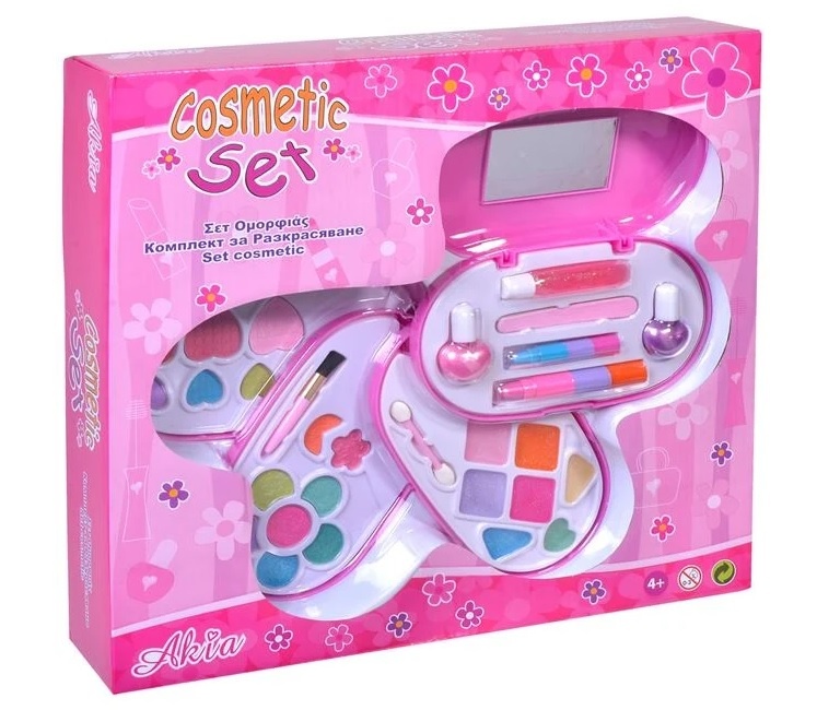 Set Machiaj pentru copii, 4 palete, 4ani+, roz