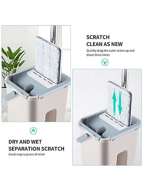 Set mop profesional si galeata cu functie de autostoarcere, din plastic si metal pentru podele - 1 | YEO