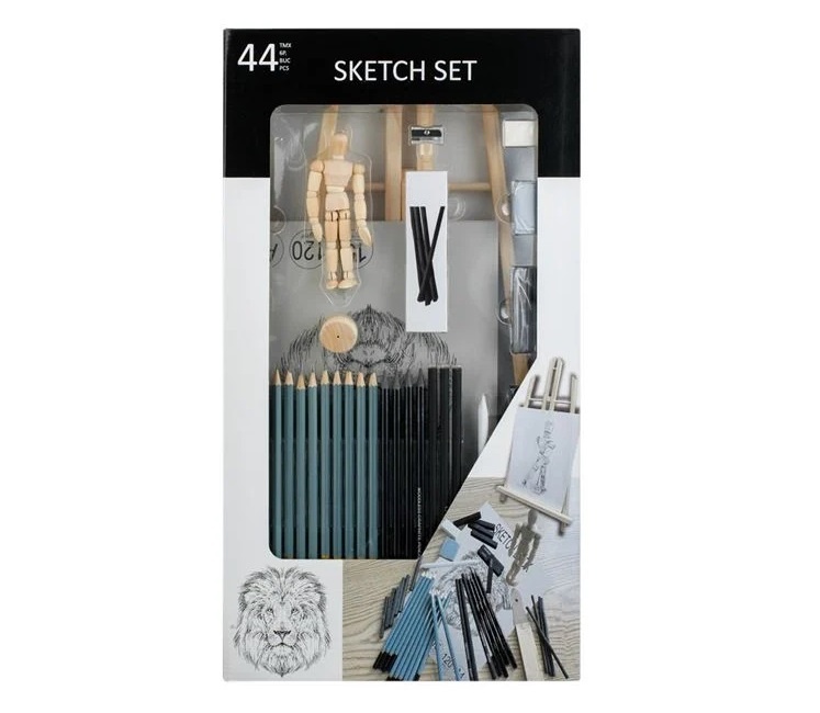 Set Schite, cu Sevalet si 44 de Accesorii, lemn, 28.5×4.5×51cm - 1 | YEO