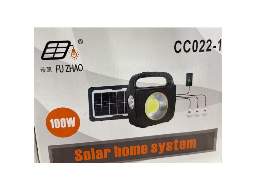 Sistem solar pentru Iluminat Casa CC002-1 cu Panou si 3 Becuri 100W - 1 | YEO