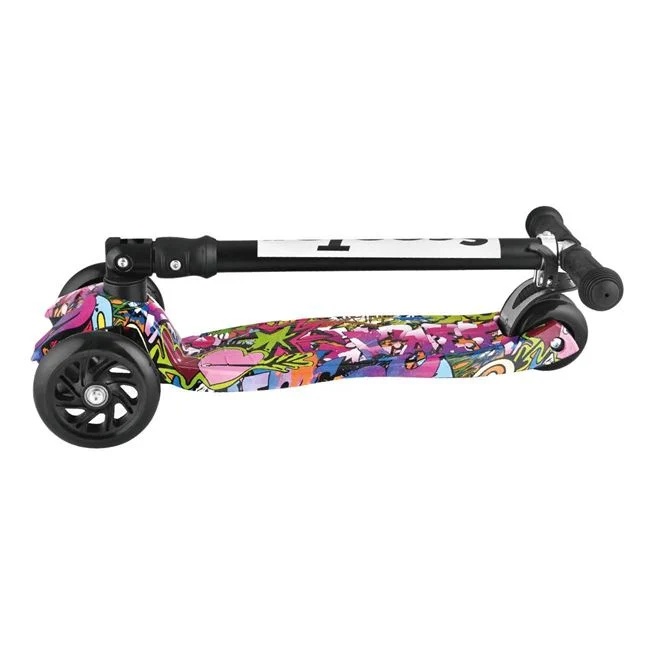 Trotineta din aluminiu Lean&Steer, varsta 3-12 ani, greutate maxima 50kg, 60x14x27cm, multicolor - 1 | YEO