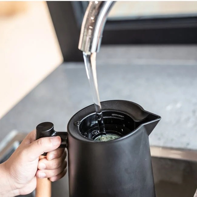 Ulcior termos, din sticla si plastic, pentru bauturi calde sau reci, capacitate 950ml, negru - 1 | YEO