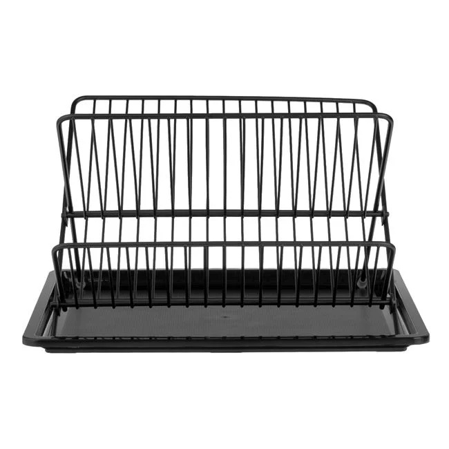 Uscator pentru vase, din metal, pliabil, dimensiuni 36x30x21cm, negru - 1 | YEO
