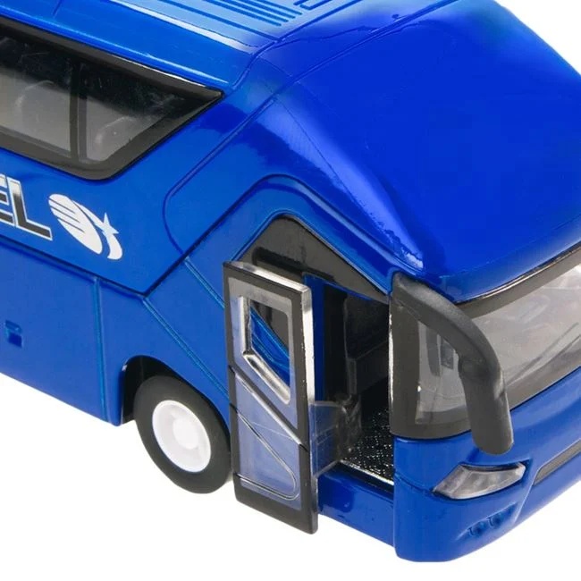 Vehicul de jucarie tip autobuz turistic, cu sunet si lumini, 21x4x5.5cm, albastru - 2 | YEO