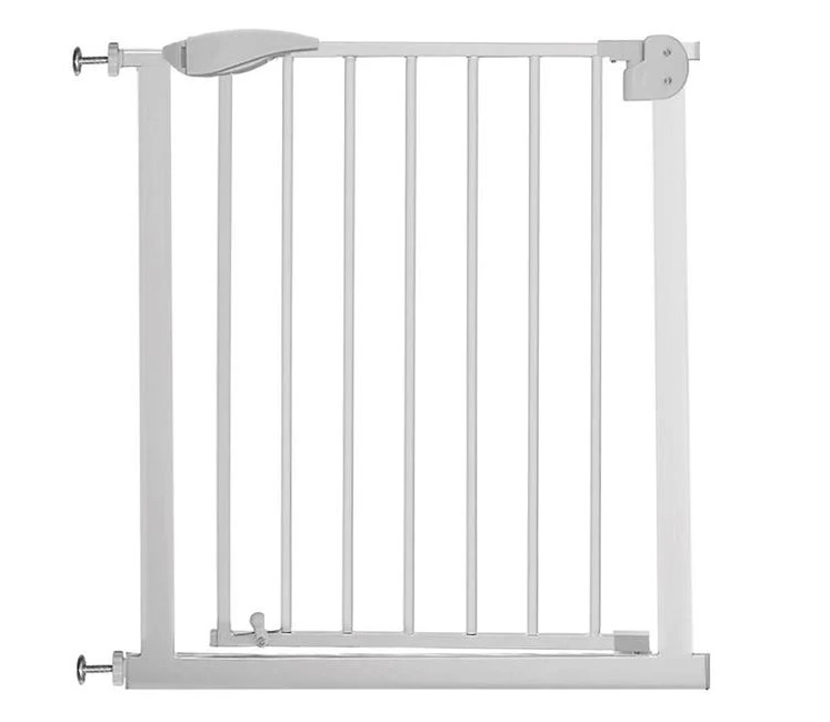 Bariera de Siguranta pentru Copii, Inchidere Automata, Sistem blocare, din metal, 76x75-82cm, alb - 3 | YEO
