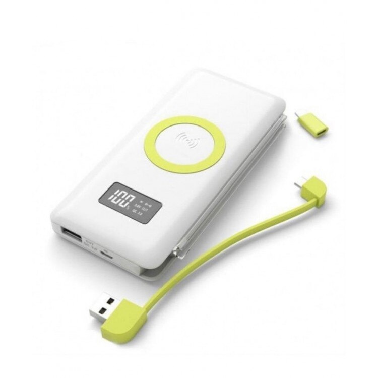 Baterie externa universala 15000 mAh cu cablu USB Type-C, Micro USB, adaptor lightning - 2 | YEO