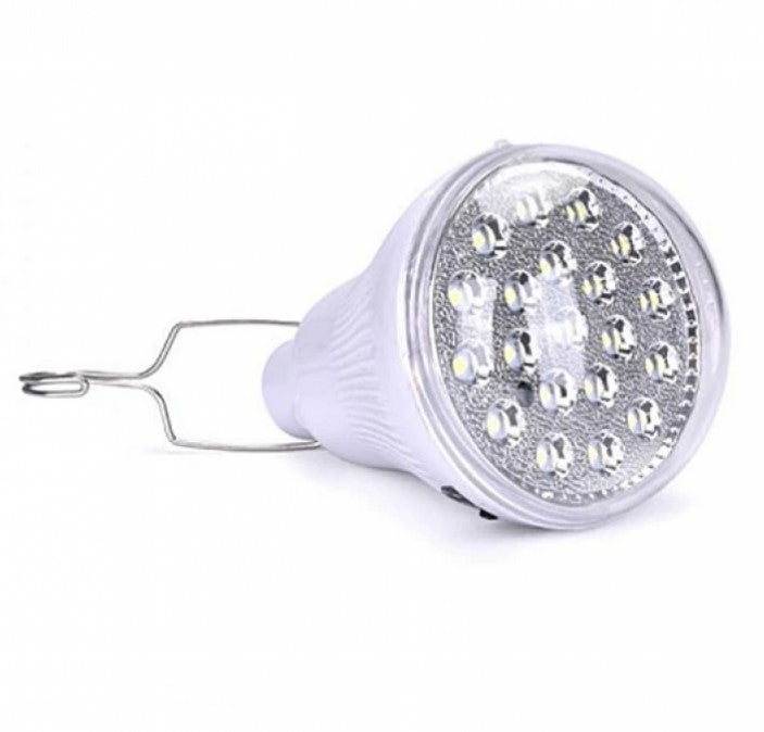 Bec LED GR-020 cu panou solar, 5W, carlig, portabila, IP65, reincarcabila cu USB, pentru camping, lumina alb rece - 3 | YEO