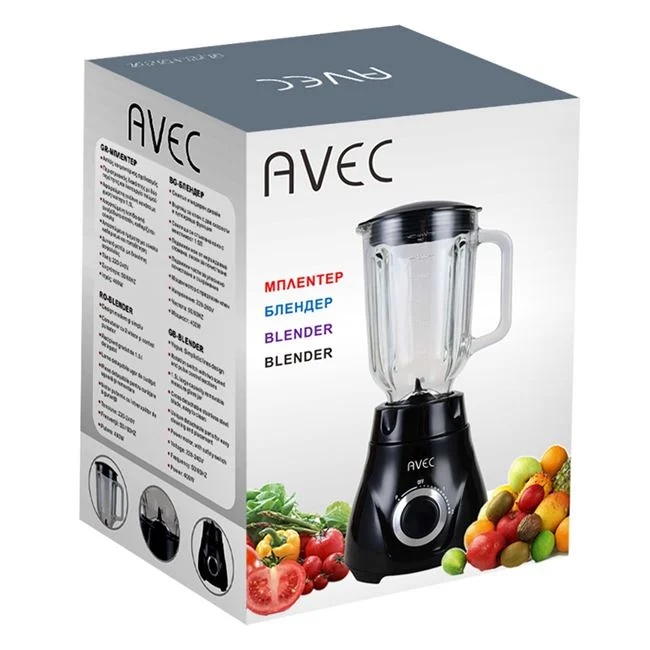 Blender electric, cu 2 viteze si functie pucls, putere 400W, capacitate 1.5L, negru - 2 | YEO