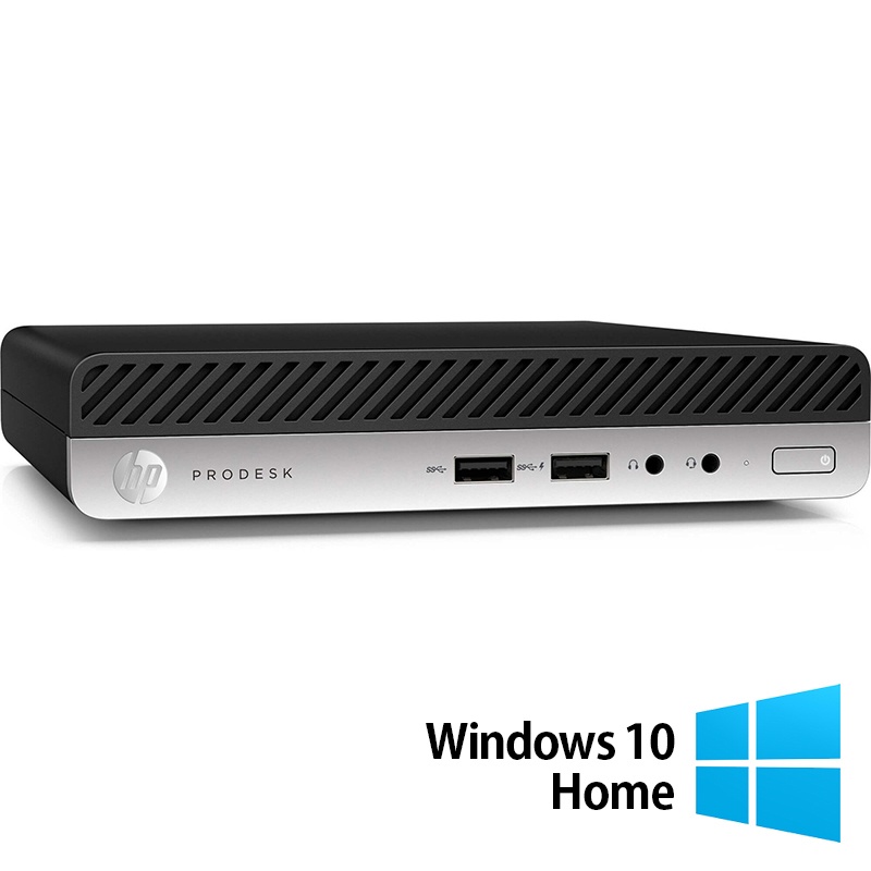 Calculator Refurbished HP ProDesk 400 G4 Mini PC Intel Core i3-8100T 3.40GHz 8GB DDR4 256GB SSD + Windows 10 Home