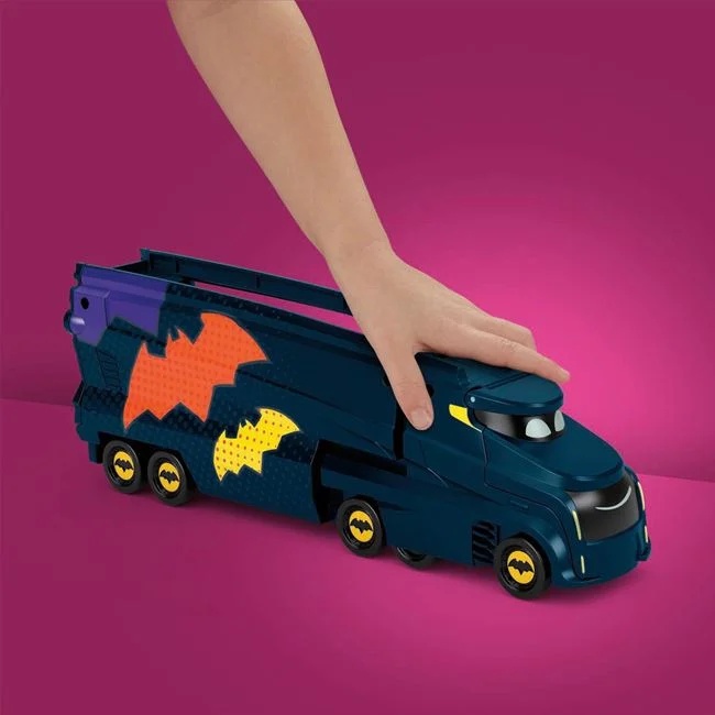 Camion Batwheels cu un vehicul inclus, partea din fata a camionului se deschide, 35.5x8x20cm, multicolor - 3 | YEO