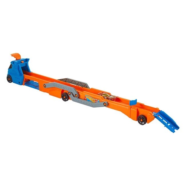 Camion de lansare Hot Wheels care se transforma in pista, include 1 masina Hot Wheels, 43x7.5x13cm, multicolor - 3 | YEO