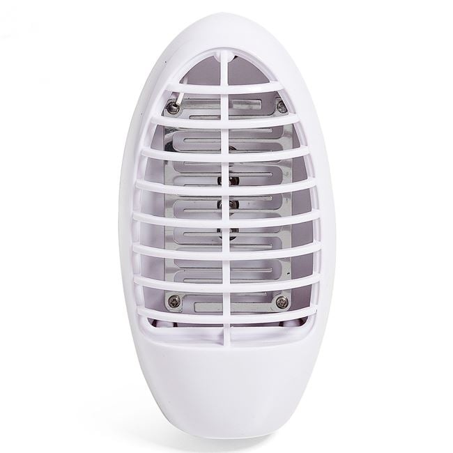 Capcana Electrica pentru Insecte, 2 in 1, cu lumina de veghe, pentru priza, din plastic, alb