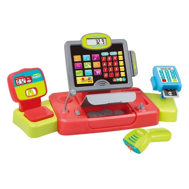 Casa de marcat de jucarie, cu sunet si lumina, include 23 piese, 48x18x26cm, multicolor - 2 | YEO