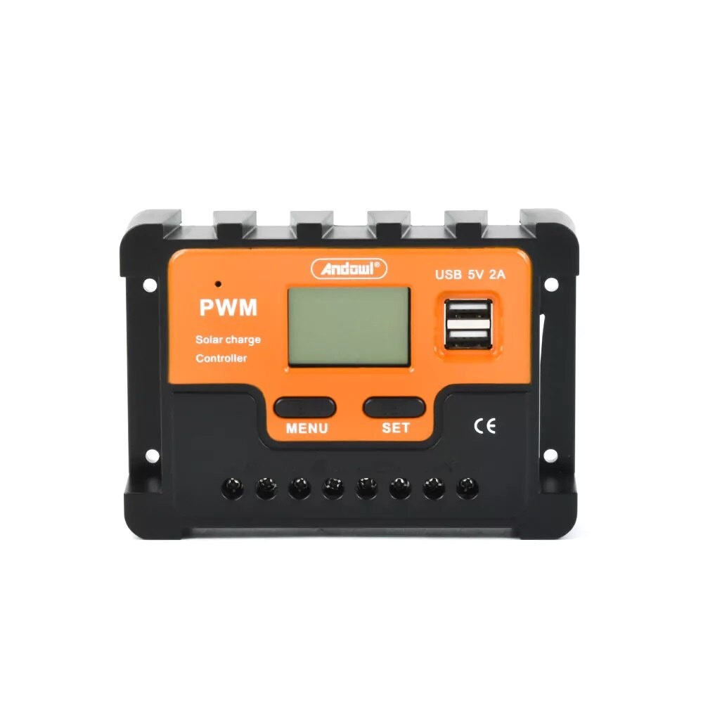 Controler de incarcare solara 10A cu afisaj LCD, controler panou solar, regulator