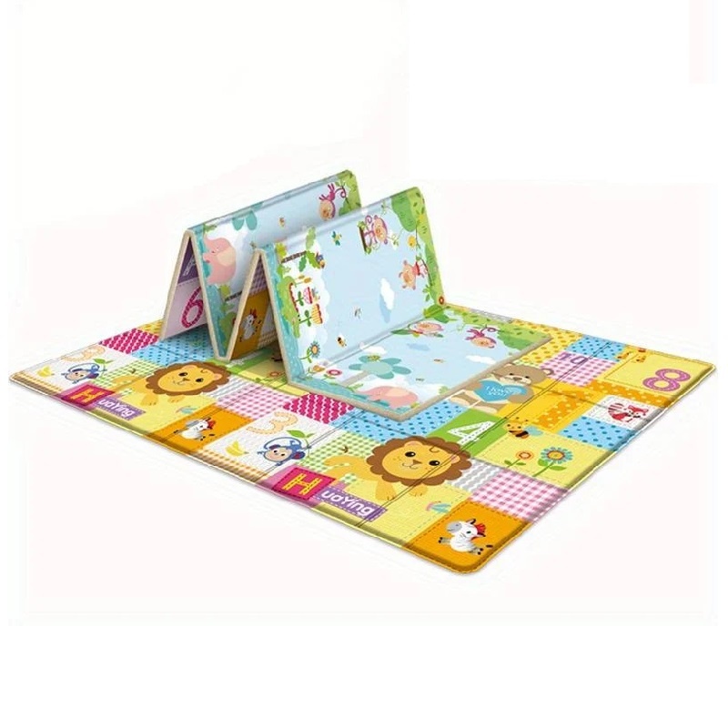 Covor educativ reversibil si pliabil pentru copii 3 luni+, cu litere, cifre si animale, din spuma, 200x180x1 cm, multicolor - 3 | YEO