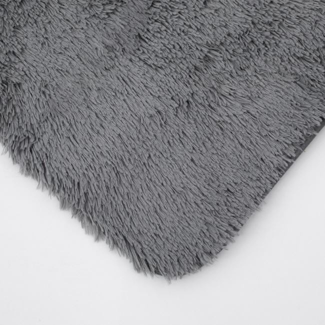 Covoras decorativ pentru hol, cu aspect de blanita cu fire lungi, interior cu suprafata antiderapanta, 160x60 cm, gri - 1 | YEO