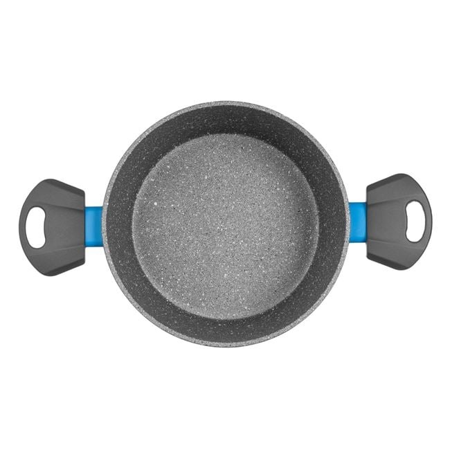 Cratita antiaderenta, din ceramica, diametru 24cm, gri - 1 | YEO