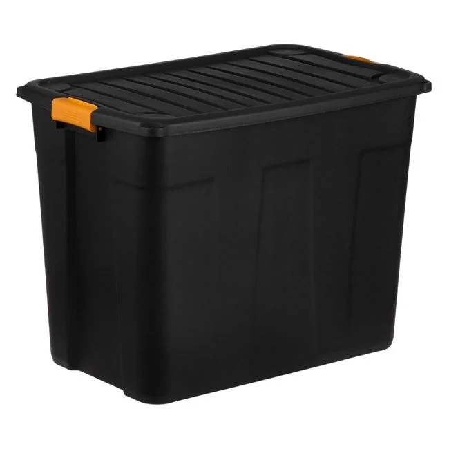 Cutie de depozitare, de rezistenta inalta, din plastic, capacitate 120L, negru