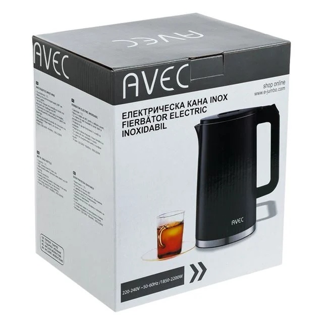 Fierbator de apa, electric, putere 2200W, capacitate 1.7L, negru - 1 | YEO