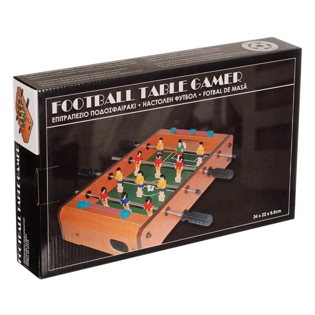 Fotbal de Masă din Lemn, 34x22x6.8 cm, Joc Interactiv pentru Copii - 1 | YEO