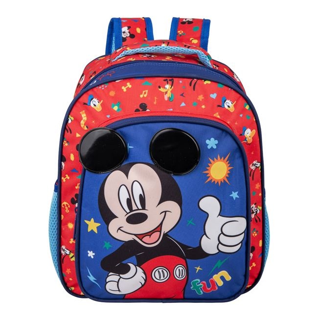 Ghiozdan pentru Gradinita, model Mickey Mouse 3D, 27 x 14 x 32 cm, rosu - 1 | YEO
