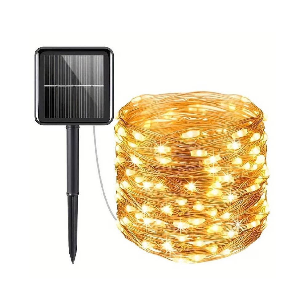 Instalatie Solara, cu Lumina Alba calda/rece si Multicolora, 300 LED-uri, 8 Efecte, 30m