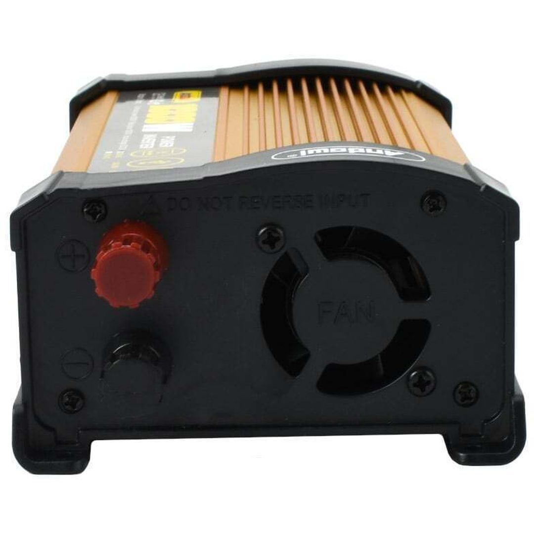 Invertor de tensiune auto Andowl KS500, 500W, 12V, 220V, 18 x 11 x 6.5cm, auriu - 3 | YEO