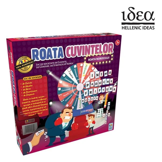 Joc de societate „Roata Cuvintelor”, pentru 2-4 jucatori, varsta 7+ ani, 30x6x30cm, multicolor