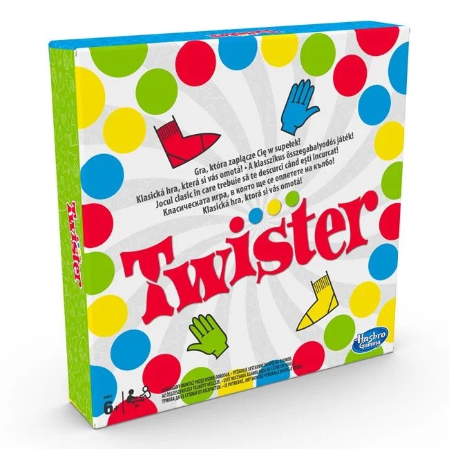Joc de societate „Twister”, 2+ jucatori, varsta 6+ ani, multicolor