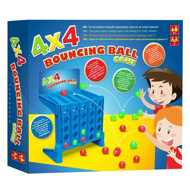 Joc de Societate Bouncing Ball 4x4, varsta 5+ ani, dimensiune 32x6x29.5cm, multicolor