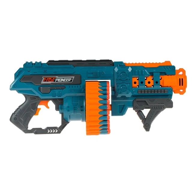 Jucarie arma Shooter, cu 48 gloante din spuma, 60.5x8x36cm, multicolor
