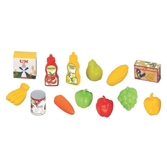 Jucarie carucior Supermarket, cu alimente, 19 piese, varsta 3+ ani, din plastic, 34x32x47cm, multicolor - 1 | YEO