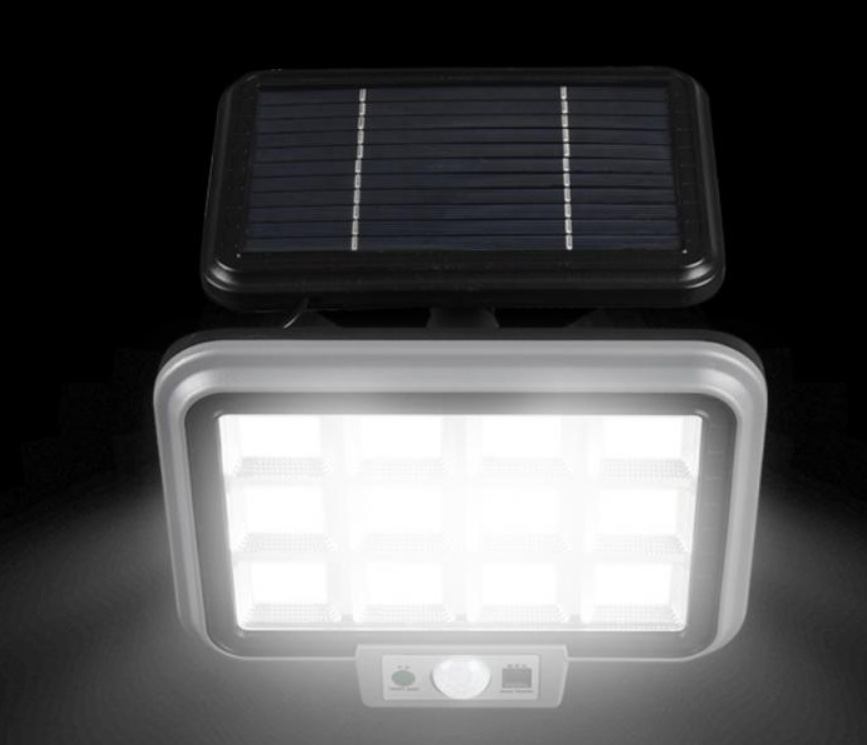 Lampa solara cu panou solar, 40W, 288 LED COB, 12 cadrane, cu 3 moduri de iluminare, telecomandanegru - 3 | YEO