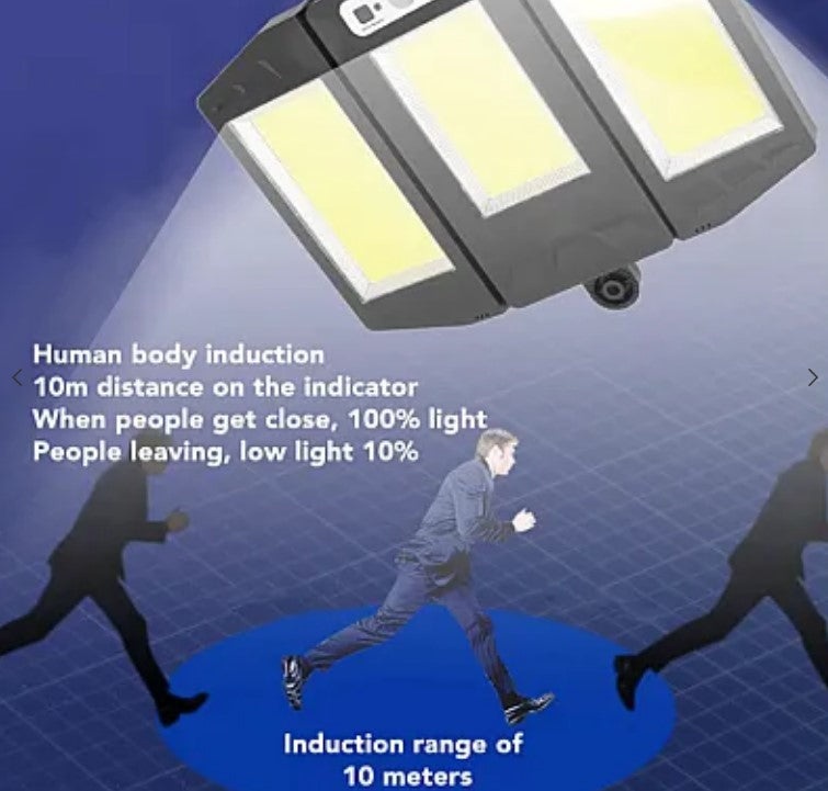 Lampa solara de perete senzor de miscare cu telecomanda TRIPLA COB pentru exterior - 2 | YEO