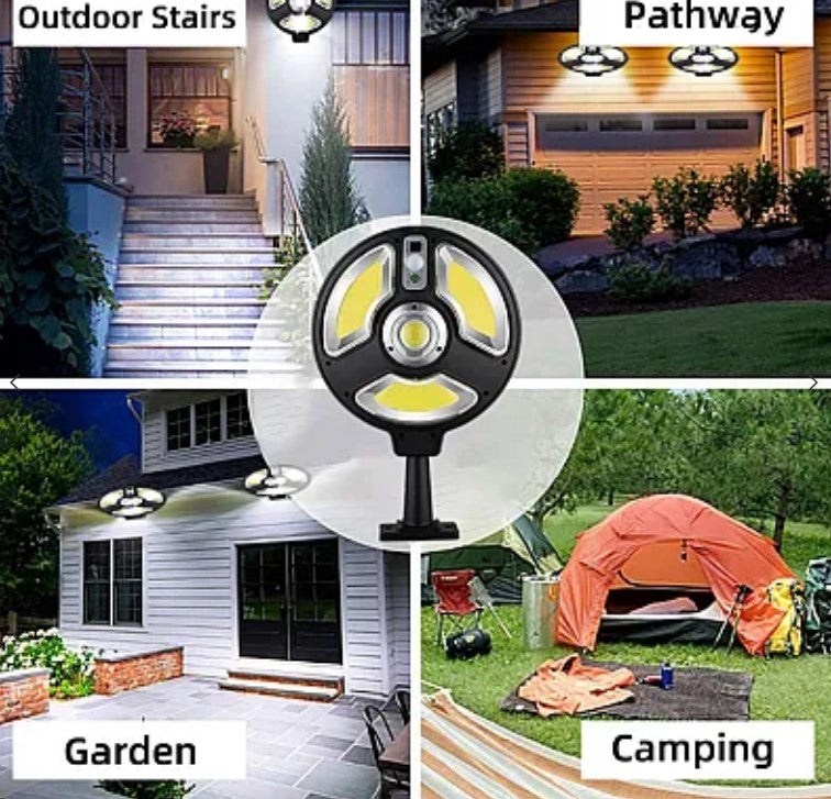 Lampa Solara Rotunda 120 LED 1288B SMD 3 Moduri Iluminare + Senzor si Telecomanda - 1 | YEO