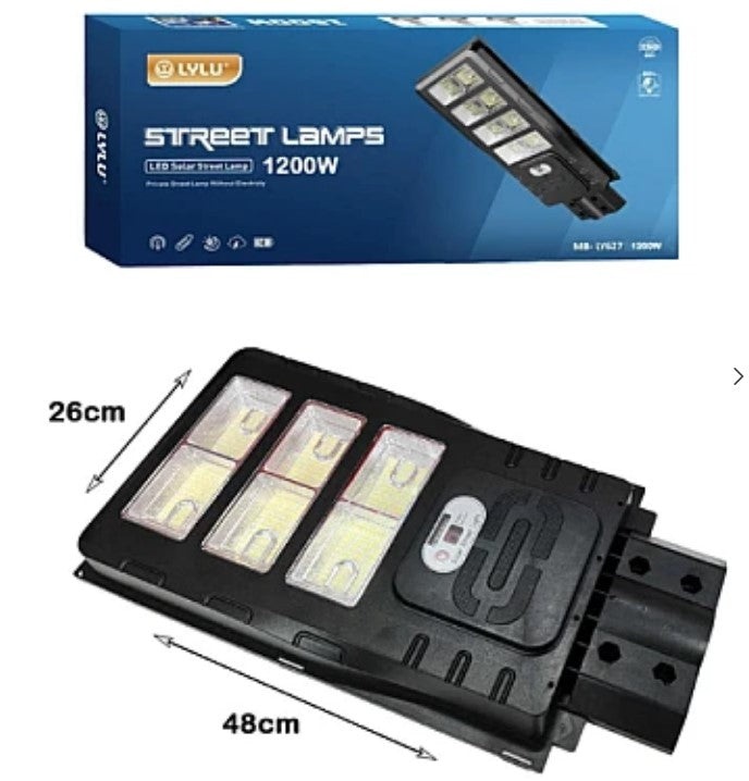 Lampa solara stradala 1200W MB LY627 cu 6 casete, cu telecomanda - 3 | YEO