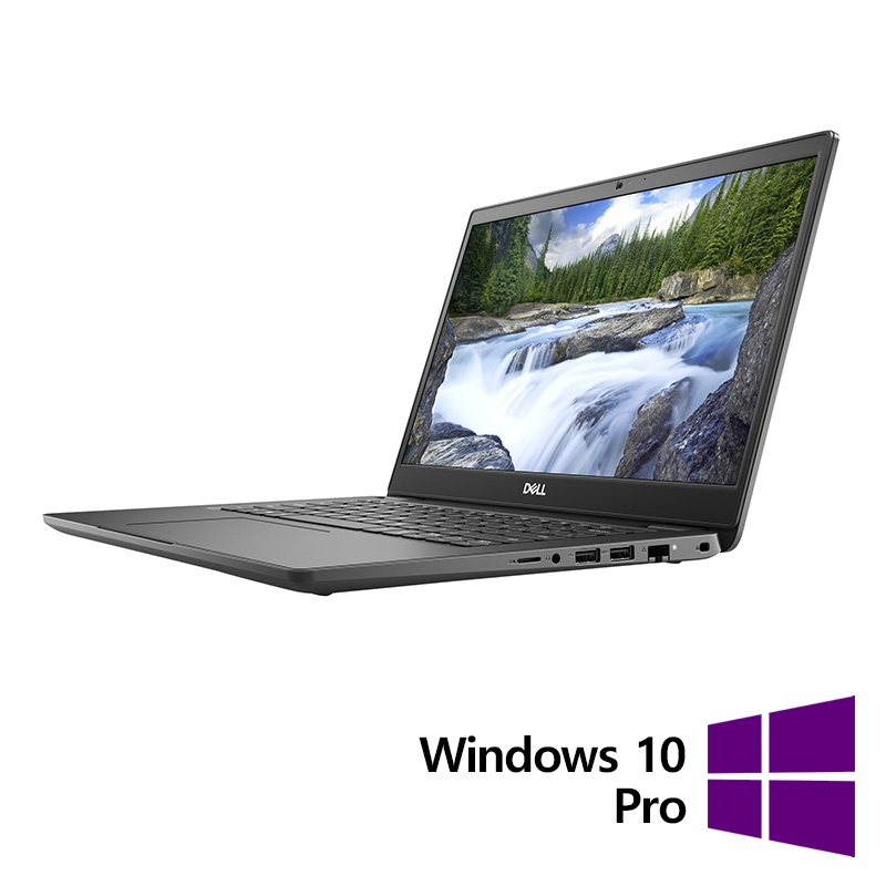Laptop Refurbished DELL Latitude 3410 Intel Core i3-10110U 2.10 - 4.10GHz 8GB DDR4 256GB SSD 14 Inch HD Webcam + Windows 10 Pro