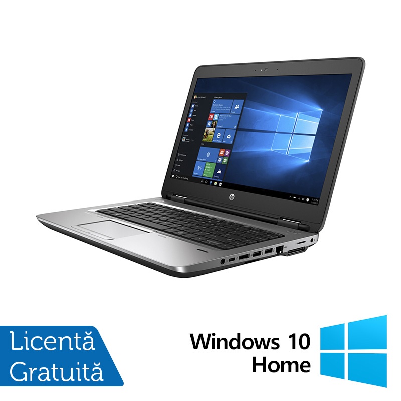 Laptop Refurbished HP EliteBook 640 G3 Intel Core i5-7300U 2.60 - 3.50GHz 8GB DDR4 256GB SSD 14 Inch Webcam + Windows 10 Home