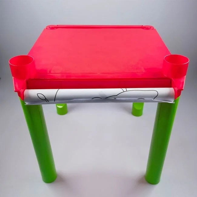 Masa de Colorat, cu Creioane Colorate si Autocolante, 41.5x38x39cm - 2 | YEO