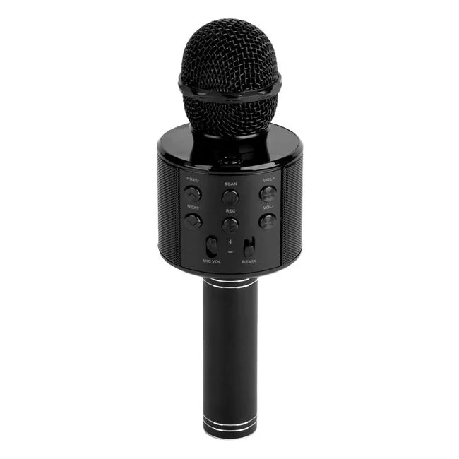Microfon Bluetooth pentru Karaoke, negru