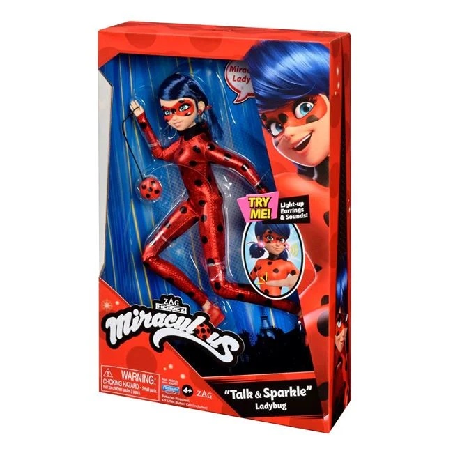 Miraculous Deluxe Papusa Ladybug cu Sunete, varsta 4+ ani, 20x6.5x32cm, rosu-negru - 1 | YEO