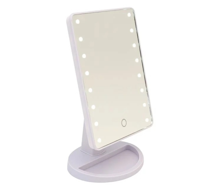 Oglinda Alba, cu Suport cu 16 becuri LED, plastic, alb - 4 | YEO